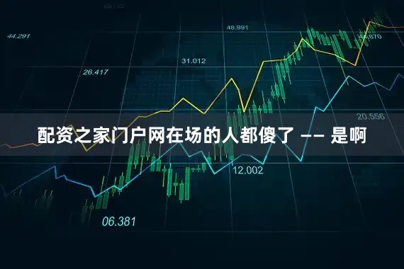 配资之家门户网在场的人都傻了 —— 是啊
